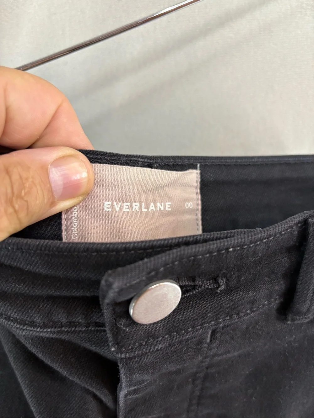 Everlane Black Denim High Rise Jean Shorts Womens Size 00 Stretch